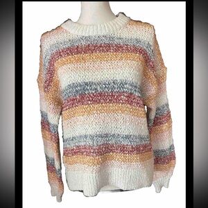 MADEWELL Baez PulloverSweater Striped alpaca wool blend S